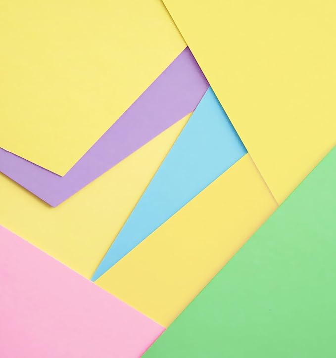 8.5" x 14" Colored Copy & Print Paper - 50 Sheets/100 Pages 5 Colors Rainbow Printer Paper, 20 lb Legal Size Colored Origami Paper in Office/School/Home
