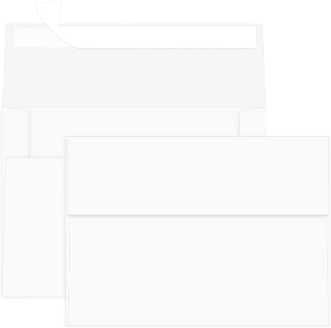 4x6 White Envelopes For Invitation（100，White） | A6 envelope 4.75x6.5 inch,Envelopes for A6 cards,Self Seal envelopes for weddings, greeting cards,baby shower,photos,birthday