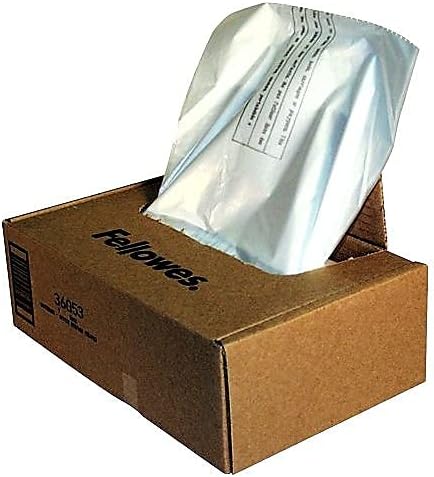 Fellowes 36053 Powershred Shredder Waste Bags for 90S, 99Ci, 99Ms, AutoMax 200C, and AutoMax 130C, 100 Bags
