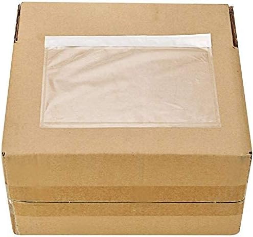 100 Pack-7.5x5.5 Packing List Mailing Envelopes Shipping Envelopes Packing List Clear Adhesive Shipping Label Sleeves Shipping Supplies for Small Businesses