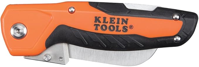 Klein Tools 44218 Utility Knife, Electricians and Folding Pocket Knife with Hawkbill Blade for Cable Skinning, Replaceable Blade