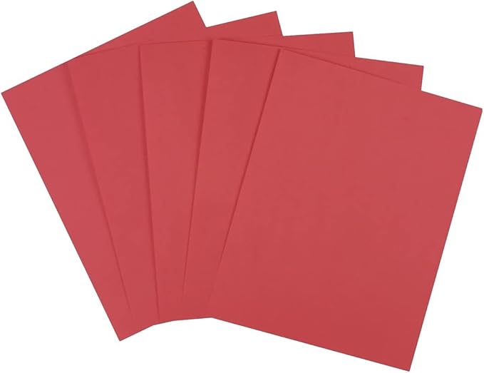 Staples Brights Multipurpose Paper 20 lbs 8.5-Inch x 11-Inch Red 500/Ream, For Office, School & Home