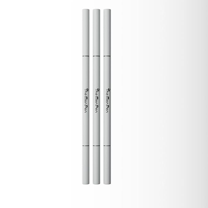 The Men Pen - Waterproof Eyebrow Pen | Beard Filler for Men | Microblading Eyebrow Pen | Hair Filler | Anti-Smudge | Mustache, Beard & Eyebrow Filler | Dark Brown (Pack of 3)