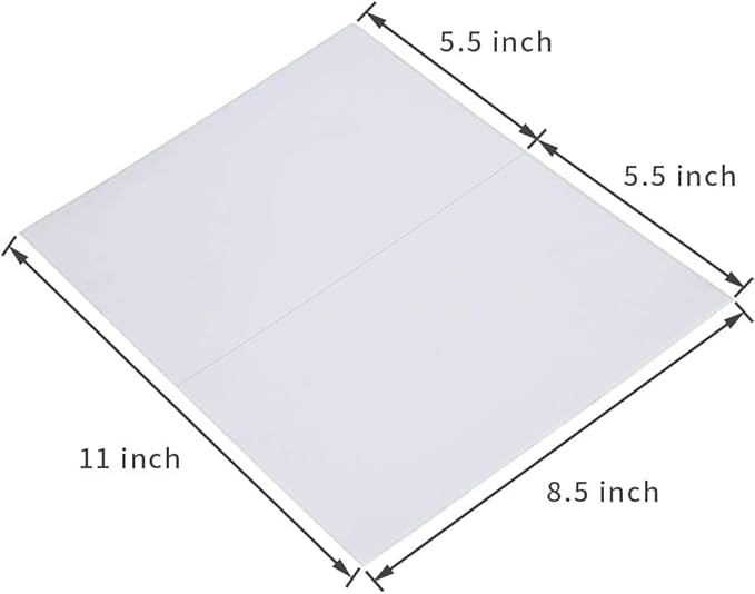 L LIKED 200 Labels Self Adhesive Shipping Labels 8.5" x 5.5" Stickets Paper for Laser & Inkjet Printers -100 Sheets
