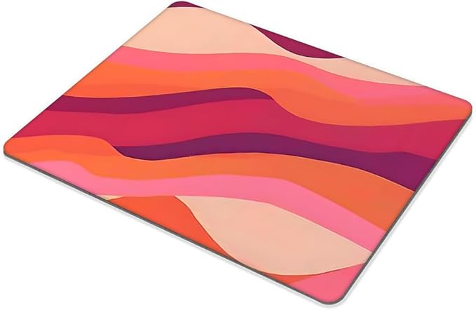 Pink Colorful Waves Abstract Swirls Mouse pad Non-Slip Rubber Base Mouse Pads for Computers Laptop Office Desk Accessories Mouse pad