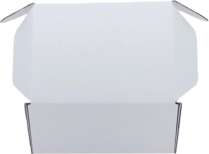 Small White Box 6 x 4 x 3 Inch 50 Pack Recyclable Corrugated Gift Mailers Storage Business Packaging Shipping Boxes