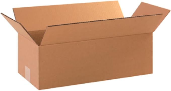 Secure Seal - 100 Pack of 18x8x6” Corrugated Cardboard Packing Shipping Mailing Moving Carton Boxes Cube