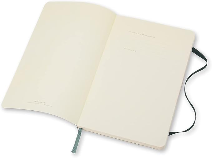 Moleskine Classic Notebook, Soft Cover, Large (5" x 8.25") Ruled/Lined, Forest Green, 192 Pages