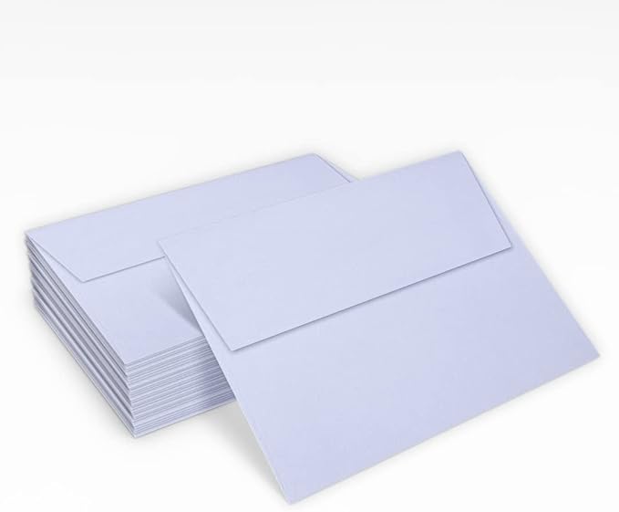 LUXPaper A7 Invitation Envelopes | Peel & Press | 5 1/4" x 7 1/4" | Lilac Purple | 80lb. Text | 500 Qty