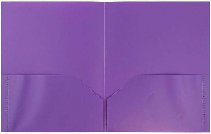 JAM PAPER Plastic 2 Pocket POP Folders - Durable School Folders - Assorted Primary Colors - Bulk 144 Folders/Box (24 Assorted Packs of 6)