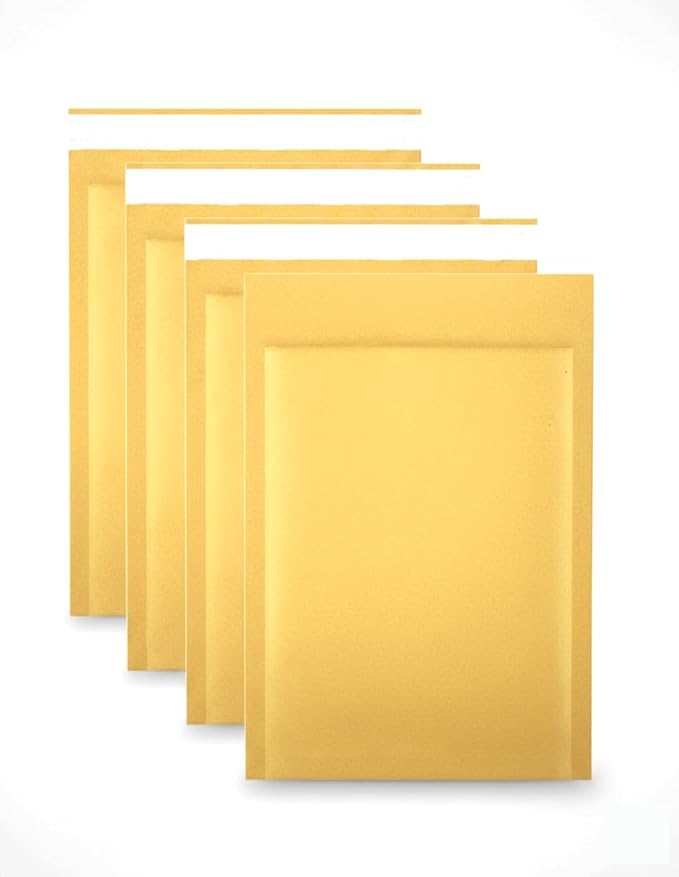 Kraft Bubble Mailers 6"x9.25" Self Seal Closure Padded Cushion Envelope 4PC