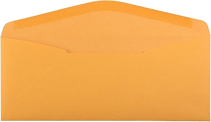 JAM PAPER #11 Envelopes - 4 1/2 x 10 3/8 - Brown Kraft Manila - 50/Pack
