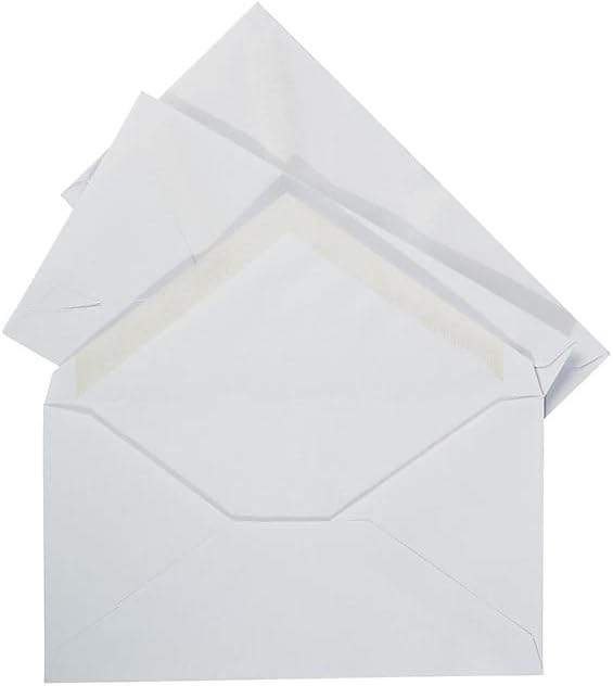 Staples #6 White Standard Business Envelopes, V‑Flap Gummed Closure, Letter‑Size Mailing Envelopes, 500/Pack