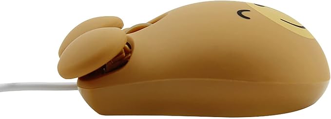 Sokelinn-six Wired Cute Mouse, USB Wired Mause for Kids with Lovely Cartoon Shaped, 1600PDI 3 Buttons Ergonomic Mini Mice for PC Laptop Desktop (Brown Bear)