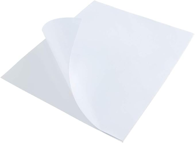 L LIKED 500 Sheet 8.5 x 11 Full Sheet Label, Matte, White Sticker Paper for Laser & Inkjet, Strong Adhesive (500 PCS)