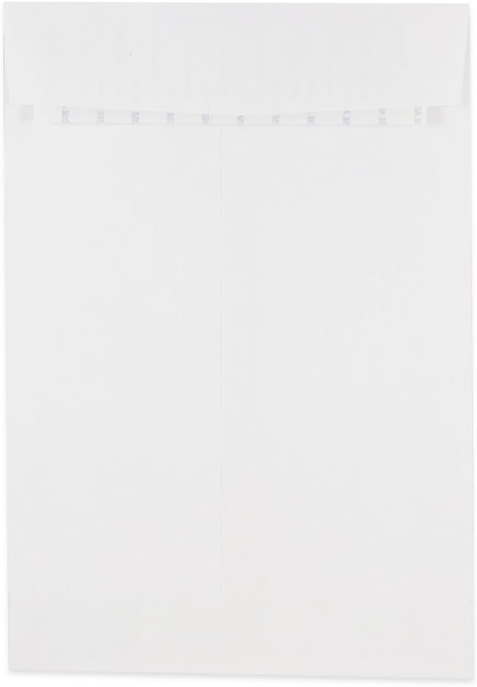 JAM PAPER 6 1/2 x 9 1/2 Open End Commercial Envelopes with Peel and Seal Closure - White - 50/Pack