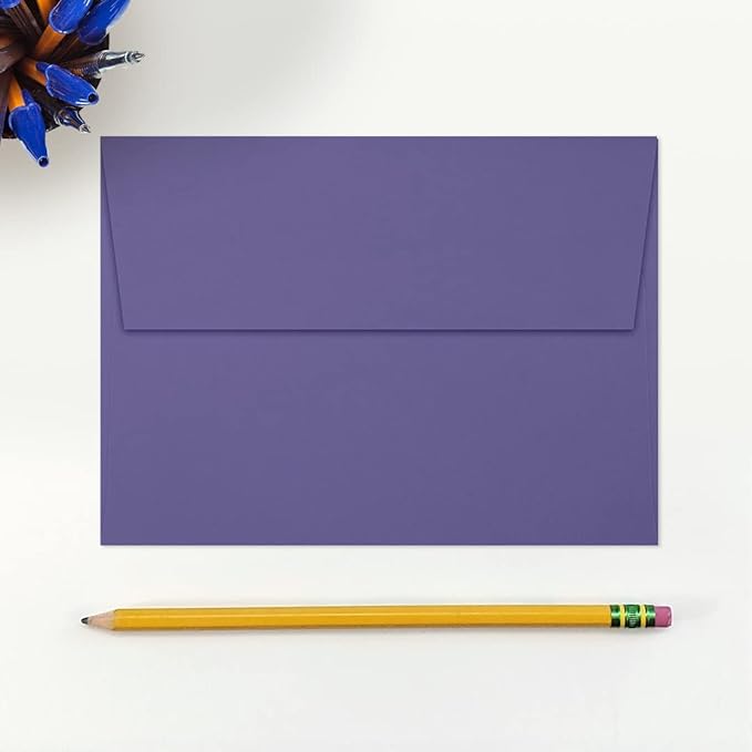 LUXPaper A7 Invitation Envelopes | Peel & Press | 5 1/4" x 7 1/4" | Wisteria Purple | 80lb. Text | 1,000 Qty