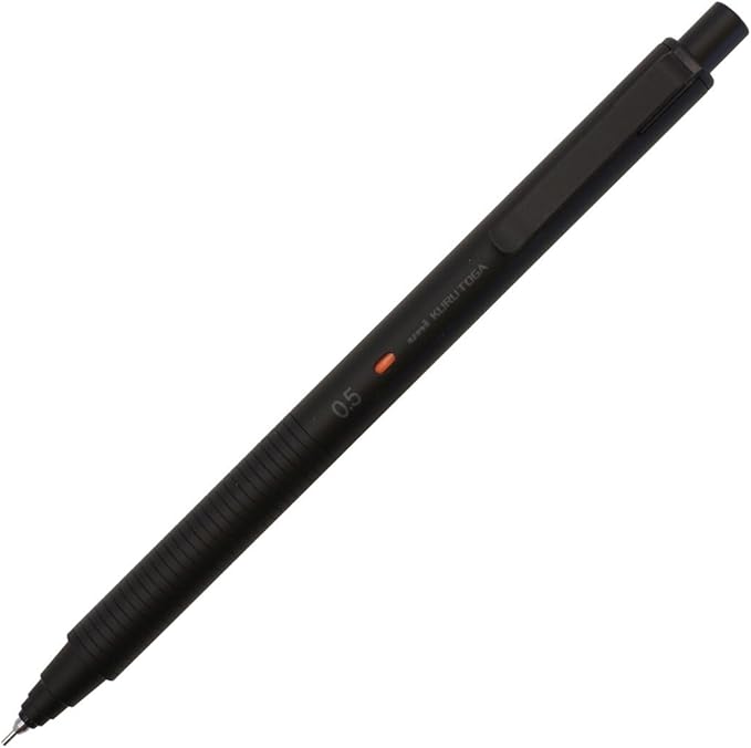 Uni Kuru Toga Metal Mechanical Pencil, Auto Lead Rotation, 0.5mm Fine Point, All-Metal Body, Nocturne Black, M5KH1P.24