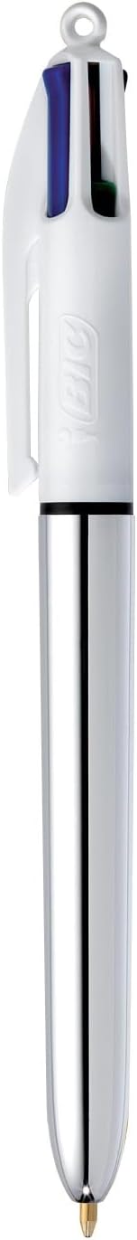 BIC 4 Color Shine Retractable Ballpoint Pen, 1.0 mm Medium Point, Long-Lasting Ink, 3-Count in Assorted Ink