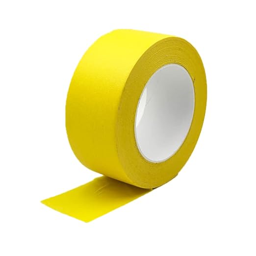 Yellow Masking Tape 2 inch x 55 Yards, Yellow Painters Tape 2 inch Wide Paper Tape for Arts DIY Crafts Painting Labeling Decoration School Projects Home Office
