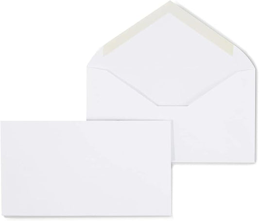 Staples #6 White Standard Business Envelopes, V‑Flap Gummed Closure, Letter‑Size Mailing Envelopes, 500/Pack