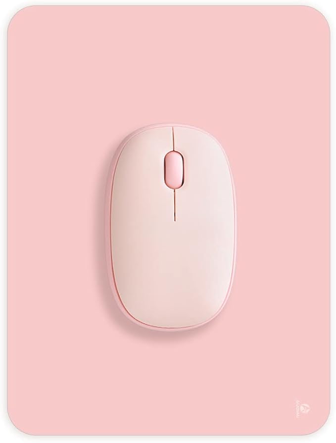 Audimi Small Mouse Pad 6 x 8 Inch, Mini Mouse Pad Thick for Laptop Wireless Mouse Home Office Travel, Portable & Washable (Pink)