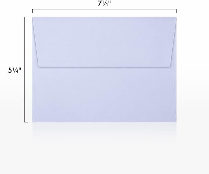 LUXPaper A7 Invitation Envelopes | Peel & Press | 5 1/4" x 7 1/4" | Lilac Purple | 80lb. Text | 500 Qty
