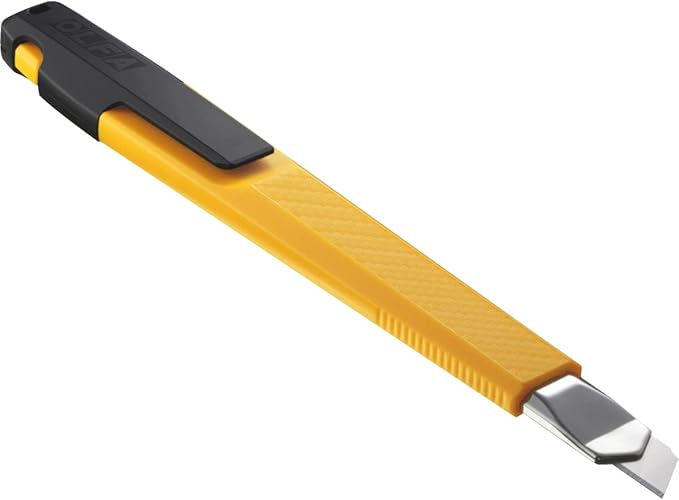 OLFA 9mm Slide Lock Utility Knife (A-1) - Multi-Purpose Retractable Precision Knife w/ Snap-Off Blade, Replacement Blades: Any OLFA 9mm Blade
