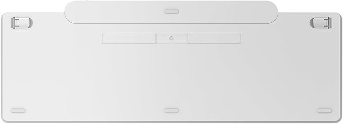 Lenovo 800 Self-Charging Bluetooth Keyboard, Battery-Free Wireless Keyboard with Light-Powered Charging, Multi-Device BT 5.1, Connect Up to 3 Devices, Compatible with Windows, macOS, ChromeOS, White