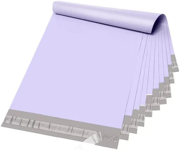 Metronic Poly Mailers 10x13 50 Pack, Small Durable Self Seal Shipping Bags | Waterproof Weather-resistant Tear-resistant Mailing Envelopes, Packaging Bags for Clothing, Small Business, Lilac Purple.