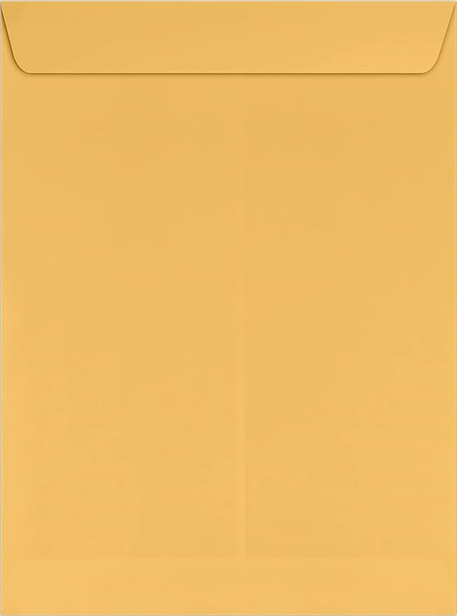 LUXPaper 9 x 12 Open End Envelopes | Peel & Press | Brown Kraft | 28lb. Text | 50 Qty