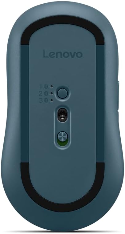 Lenovo Yoga Bluetooth Silent Mouse, 3 Level DPI Adjustment, 36 Month Battery Life, Bluetooth 5.3, 3 Device Paring, Whisper Quiet, Programmable Buttons, Smooth Finish, Tidal Teal