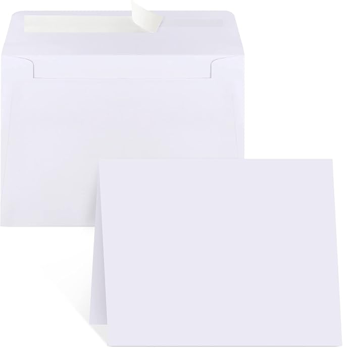 Blank Cards and Envelopes 4x6, 30 Pack White Invitation Cardstock with 30 Pack Envelopes, Thank you Blank Greeting Cards, for All Occasions DIY, Print custom