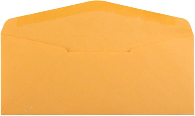 JAM PAPER #10 Business Commercial Envelopes - 4 1/8 x 9 1/2 - Brown Kraft Manila - Bulk 250/Box