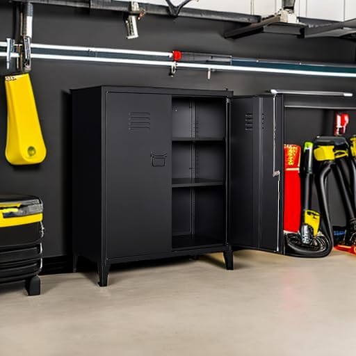 Storage Cabinet with Doors and Shelves,40" Metal Storage Cabinet with Lock Door Adjustable Shelf,Office Storage Cabinets,Garage Tool Cabinets for Home,Office,School,Kitchen