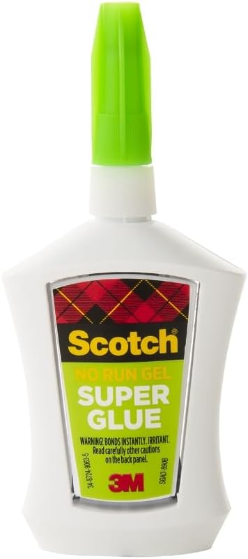 Scotch Super Glue Gel, 4-Pack of Single-Use Tubes, .017 oz Each, Fast Drying, No Run Gel Formula (AD119)