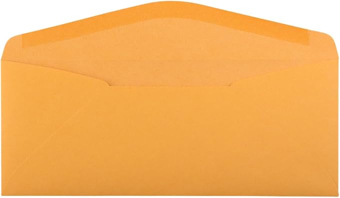 JAM PAPER #11 Envelopes - 4 1/2 x 10 3/8 - Brown Kraft Manila - 50/Pack