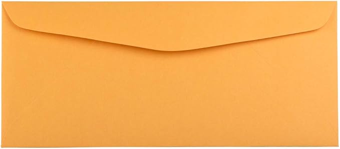 JAM PAPER #14 Envelopes - 5 x 11 1/2 - Brown Kraft Manila - Bulk 500/Box