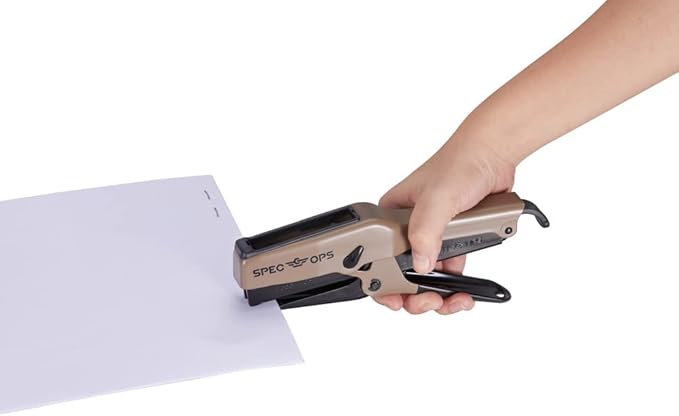 Spec Ops Tools Elite Duty Packaging Plier Stapler, 7/16 Crown, 1/4" - 3/8" Leg Length Staples, 3% Donated to Veterans