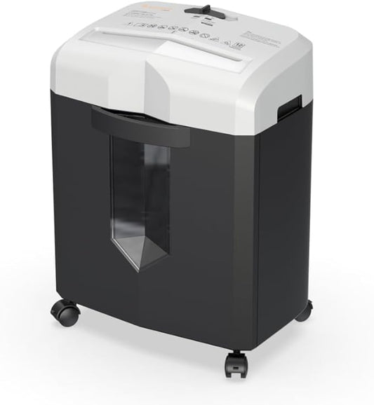 Bonsaii 12-Sheet Micro Cut Paper Shredder, 60-Minute P-4 High Security Shredders for Home Office, Shreds CD/Credit Card/Mail/Staple/Clip, Jam-Proof System with 4.2 Gal Pullout Bin (C266-BW)