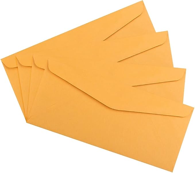 JAM PAPER #10 Business Commercial Envelopes - 4 1/8 x 9 1/2 - Brown Kraft Manila - 50/Pack