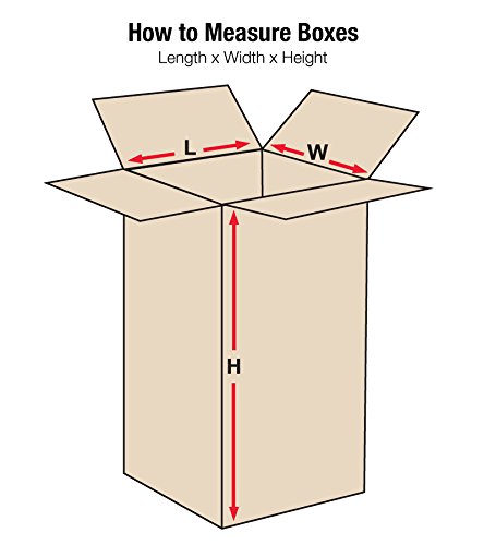 BOX USA Shipping Boxes Tall 4"L x 4"W x 40"H 25-Pack - Corrugated Cardboard Box for Moving, Mailing, Packing, Packaging and Storage