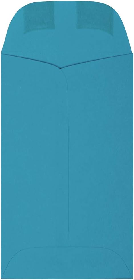 JAM PAPER #3 Coin Business Colored Envelopes - 2 1/2 x 4 1/4 - Blue Recycled - 50/Pack