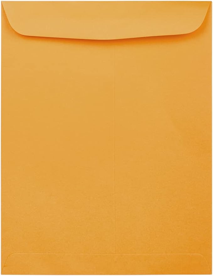 JAM PAPER 12 x 15 1/2 Open End Catalog Commercial Envelopes - Brown Kraft Manila - Bulk 250/Box