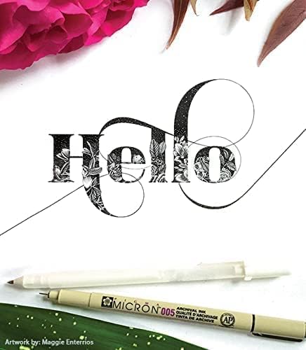 SAKURA Pigma Micron Fineliner Pens, 005 Tip Size, Archival Black Ink, 6PK 50034 | Archival Pigment-Based Black Ink Pens for Writing, Illustration & Journaling, Precise Points & Lines, No Bleed