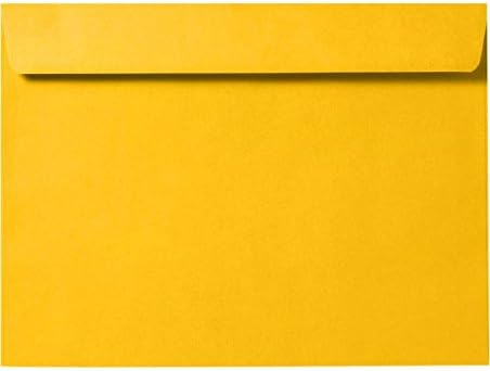 LUXPaper 6 x 9 Booklet Envelopes | Sunflower Yellow | 80lb. Text | 500 Qty