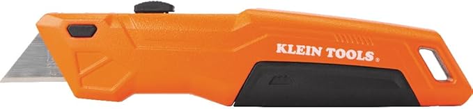 Klein Tools 44312 2-Piece Folding Utility Knife and Slide-Out Knife Set, FLICKBLADE, Retractable with On-Tool Blade Storage, Includes 5 Blades