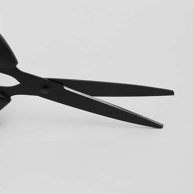 AxeWoodz Black Office Scissors 7 Inch All Purpose Sharp Scissor Stainless Steel Blade Shears Straight ABS Handle Shear for Paper, DIY Craft, Office, School, Home