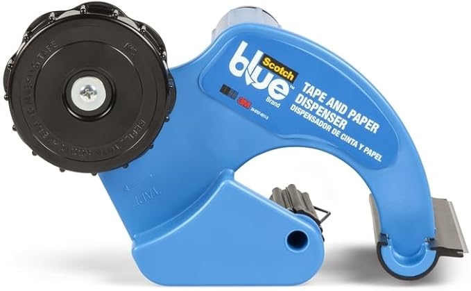 ScotchBlue Painter's Tape and Paper Dispenser, Applies Masking Paper with Painter’s Tape to Protect and Cover Surfaces, Tape Dispenser Includes Plastic Blade, Fits 12 Inch Masking Paper