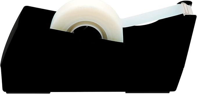 Scotch Desk Tape Dispenser, 1in. Core, Black, 6 Pack
